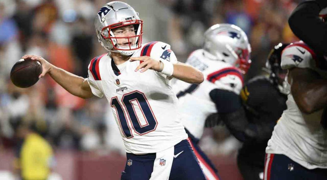 Maye has strong outing, Brissett injures shoulder in Patriots’ pre-season loss to Commanders