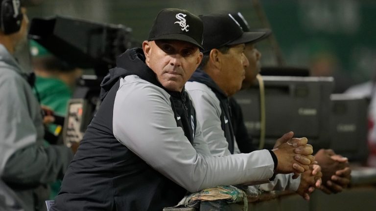 Chicago White Sox manager Pedro Grifol looks toward the dugout during the ninth inning of the team's baseball game against the Oakland Athletics in Oakland, Calif., Monday, Aug. 5, 2024. (Jeff Chiu/AP)