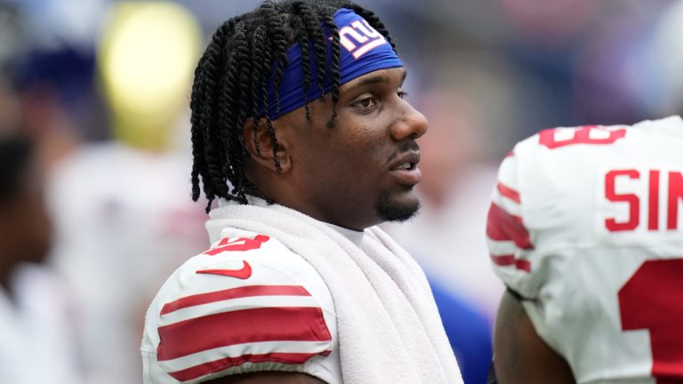 New York Giants wide receiver Malik Nabers (9) during the an NFL preseason football game against the Houston Texans, Saturday, Aug. 17, 2024, in Houston. (Eric Gay/AP)