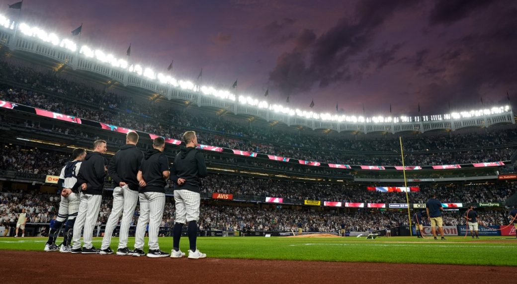 Some Yankee Stadium bleachers fans chant ‘U-S-A’ during ‘O Canada’ before game against Blue Jays