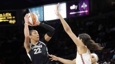 A&#8217;ja Wilson becomes first WNBA player to score 1,000 points in a season as Aces top Sun