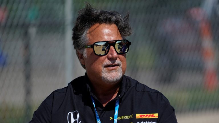 FILE - Team owner Michael Andretti looks on during practice for the IndyCar Detroit Grand Prix auto racing doubleheader on Belle Isle in Detroit, on June 11, 2021. (Paul Sancya/AP) 