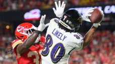 Chiefs hold off Ravens after review overturns tying TD on final play