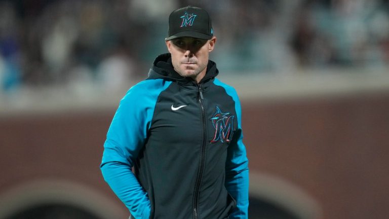 Miami Marlins manager Skip Schumaker. (Jeff Chiu/AP)