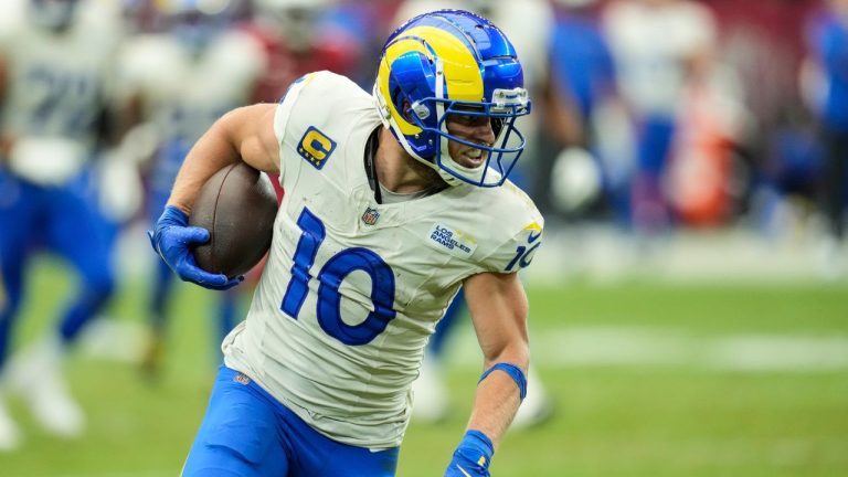 Los Angeles Rams wide receiver Cooper Kupp runs against the Arizona Cardinals during the first half of an NFL football game, Sunday, Sept. 15, 2024, in Glendale, Ariz. (Ross D. Franklin/AP Photo)