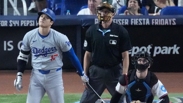 Dodgers clinch playoff berth with Ohtani’s historic game vs. Marlins