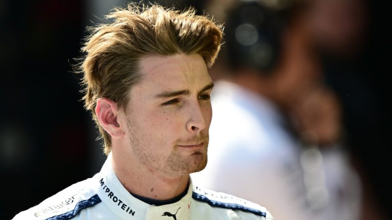 Williams driver Logan Sargeant of the US walks through pits after failing to finish qualifying session for the Austrian Formula One Grand Prix at the Red Bull Ring racetrack in Spielberg, Austria, Saturday, June 29, 2024. (Christian Bruna, Pool/AP)