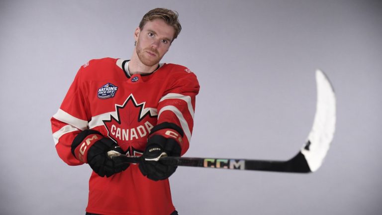 Connor McDavid poses for a photo in Team Canada's 4 Nations Face-Off jersey. (Photo Courtesy: NHL)