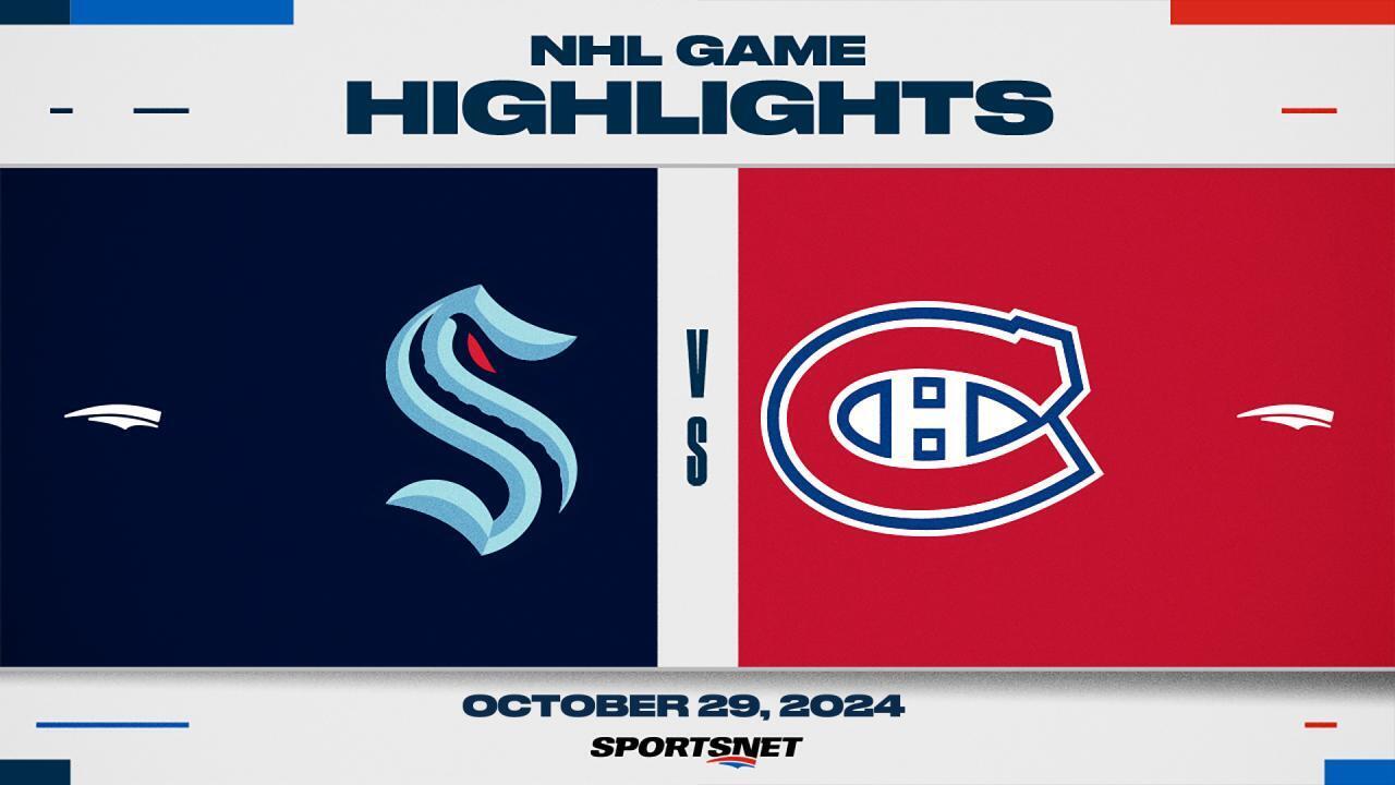 NHL Highlights: Kraken 8, Canadiens 2