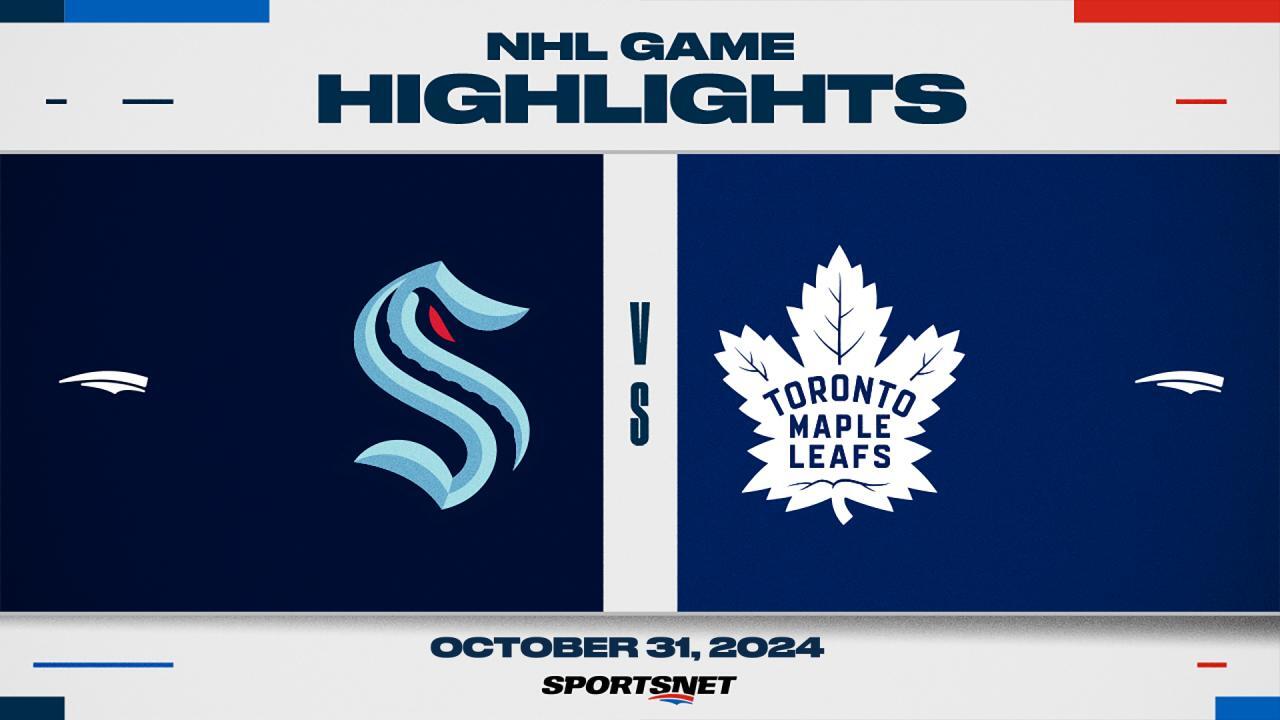 NHL Highlights: Maple Leafs 4, Kraken 1