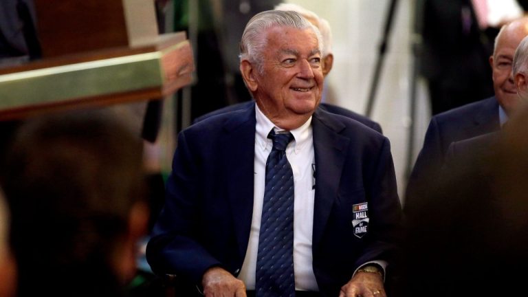 NASCAR racing legend Bobby Allison watches activities on the House floor during the opening session of the General Assembly in Raleigh, N.C., Wednesday, May 14, 2014 as members of the House of Representatives honoured NASCAR Hall of Fame inductees. (AP Photo)