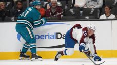 Colton scores twice, Annunen makes 25 saves to help Avalanche beat winless Sharks 