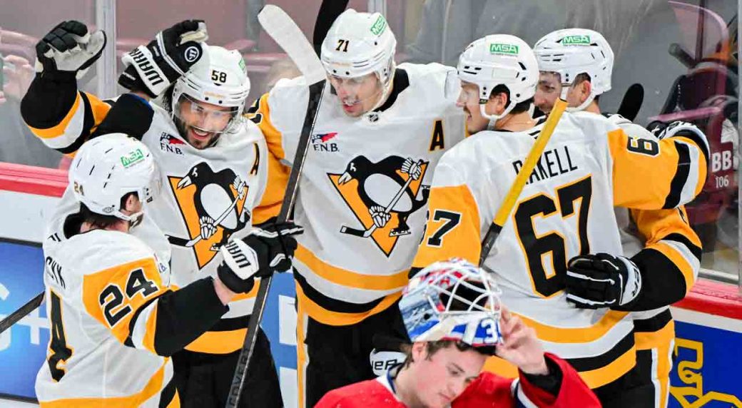 Eller scores twice, Malkin adds three points as Penguins beat Canadiens