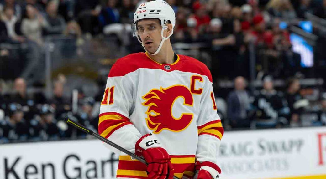 Flames’ fourth-straight loss mars Mikael Backlund’s milestone night