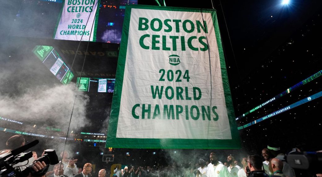 Celtics celebrate their 18th NBA title with banner-raising and ring ceremony