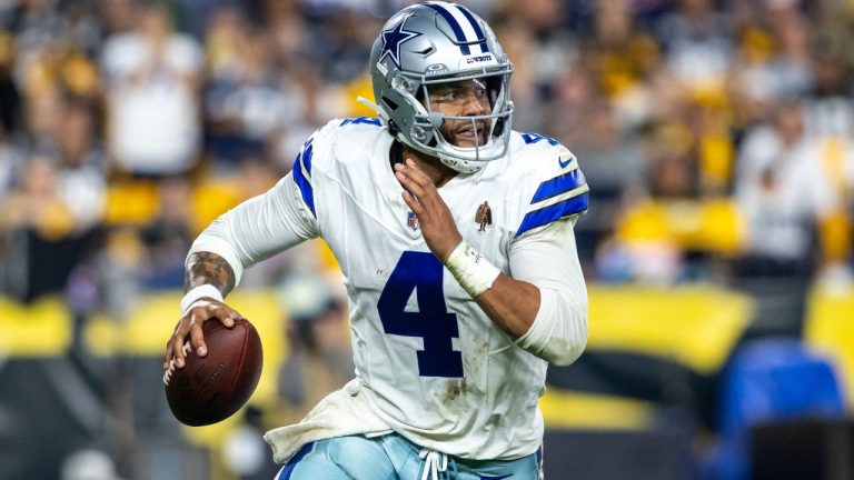 Dallas Cowboys quarterback Dak Prescott (4). (Matt Durisko/AP)