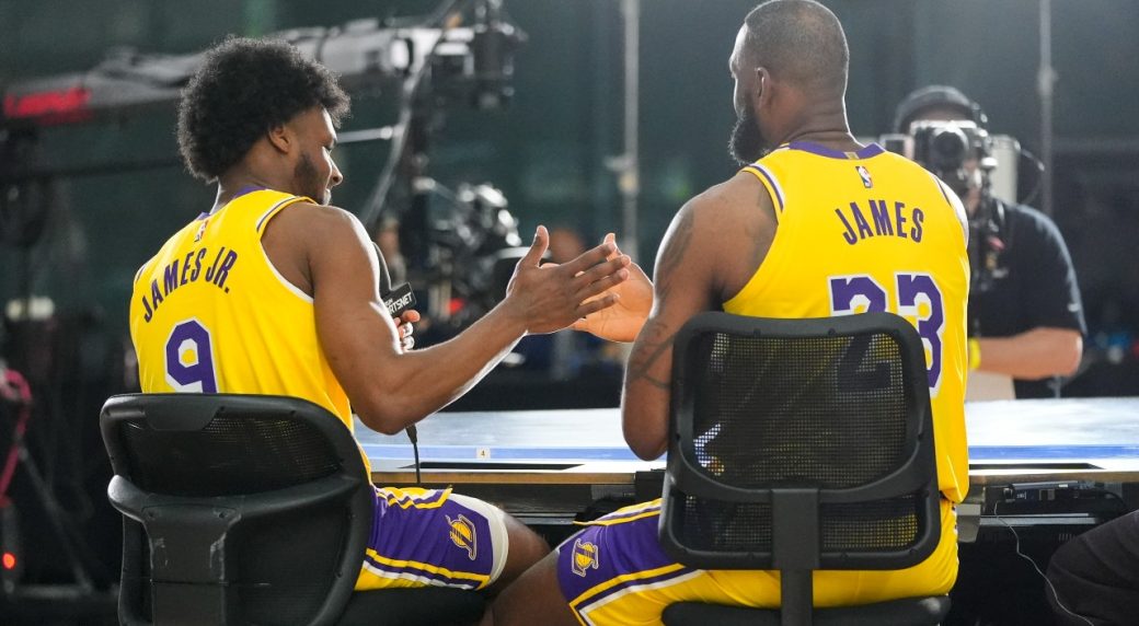 LeBron and Bronny play together for first time in Lakers’ pre-season game