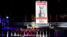 Panthers lift championship banner, capping Stanley Cup celebrations