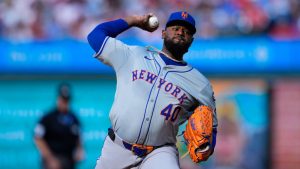 New York Mets' Luis Severino in action during a baseball game against the Philadelphia Phillies, Saturday, Sept. 14, 2024, in Philadelphia. (Derik Hamilton/AP Photo)