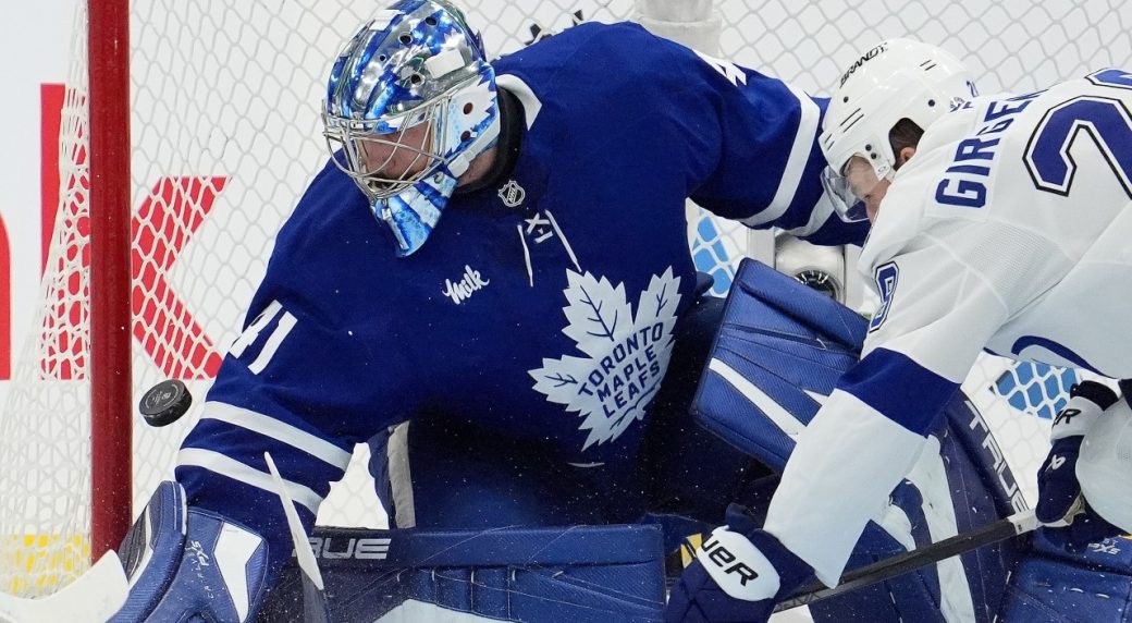 Anthony Stolarz’s goal-line save highlights ‘amazing’ start with Maple Leafs