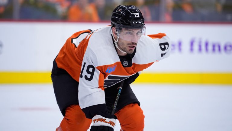 Philadelphia Flyers' Garnet Hathaway plays during an NHL hockey game, Saturday, Oct. 26, 2024, in Philadelphia. (Matt Slocum/AP)