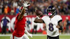 Lamar Jackson throws five TDs to lead Ravens to victory over Buccaneers