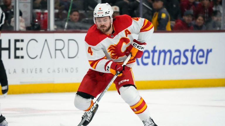 Calgary Flames defenceman Rasmus Andersson. (Ross D. Franklin/AP)