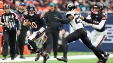 Caleb Williams throws four touchdowns, Bears hold tea party in rout of Jaguars in London