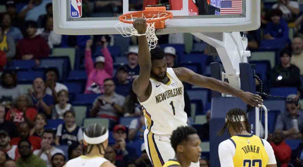 NBA Roundup: Zion Williamson has 34 points and 10 assists to lead Pelicans past Pacers