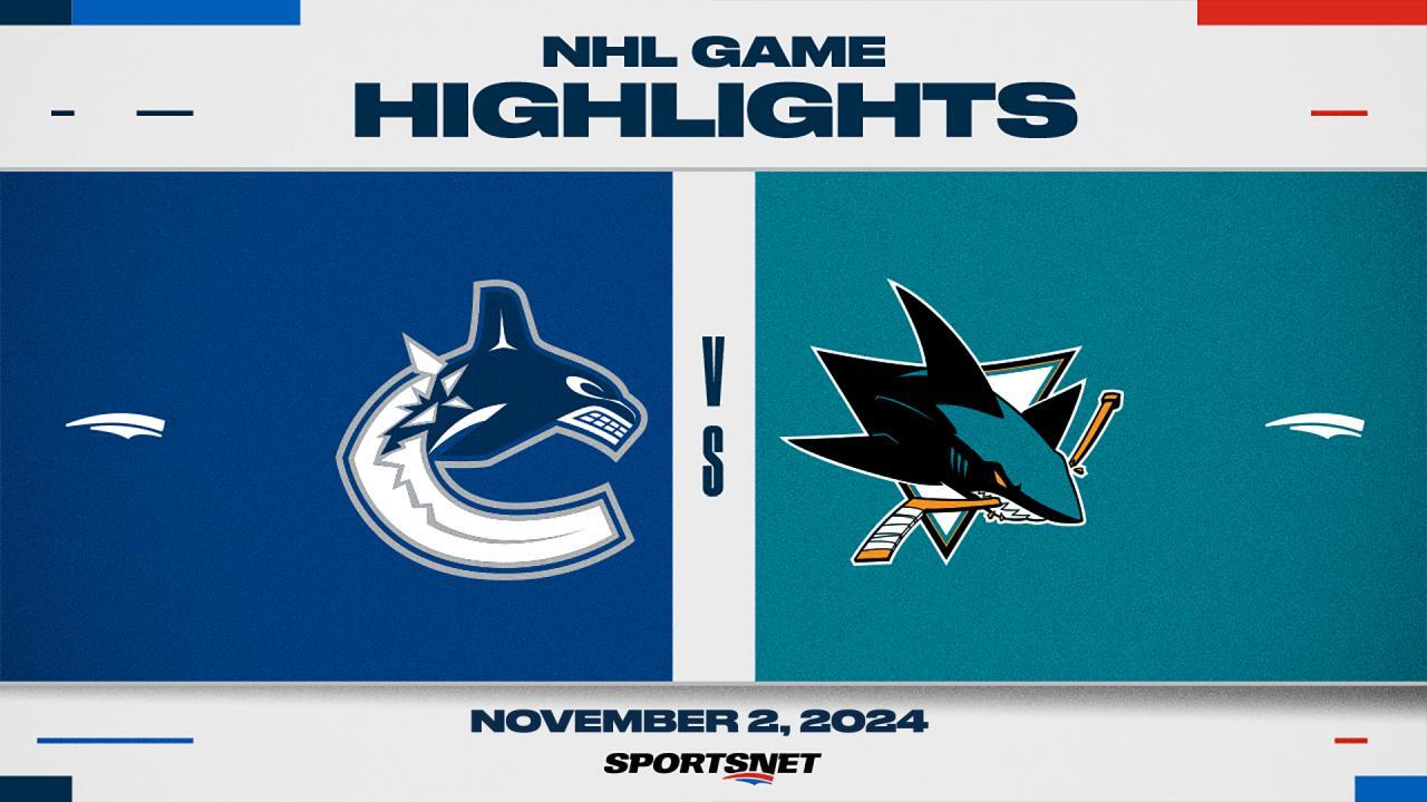 NHL Highlights: Canucks 3, Sharks 2