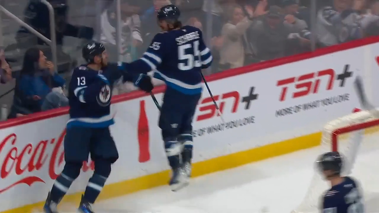 Jets’ Scheifele takes advantage of brutal giveaway for easy goal