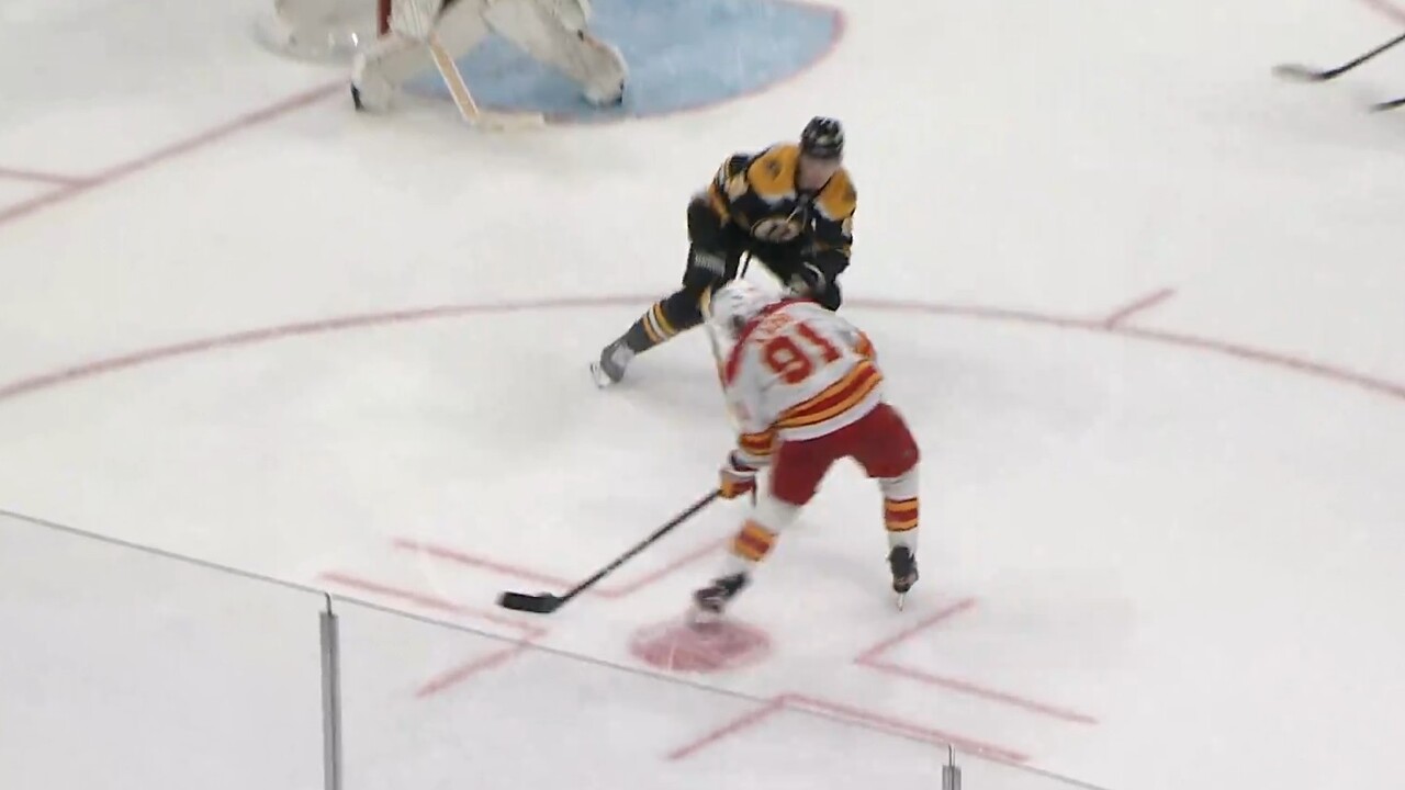 Flames’ Kadri pulls slick toe-drag to snipe one past Korpisalo