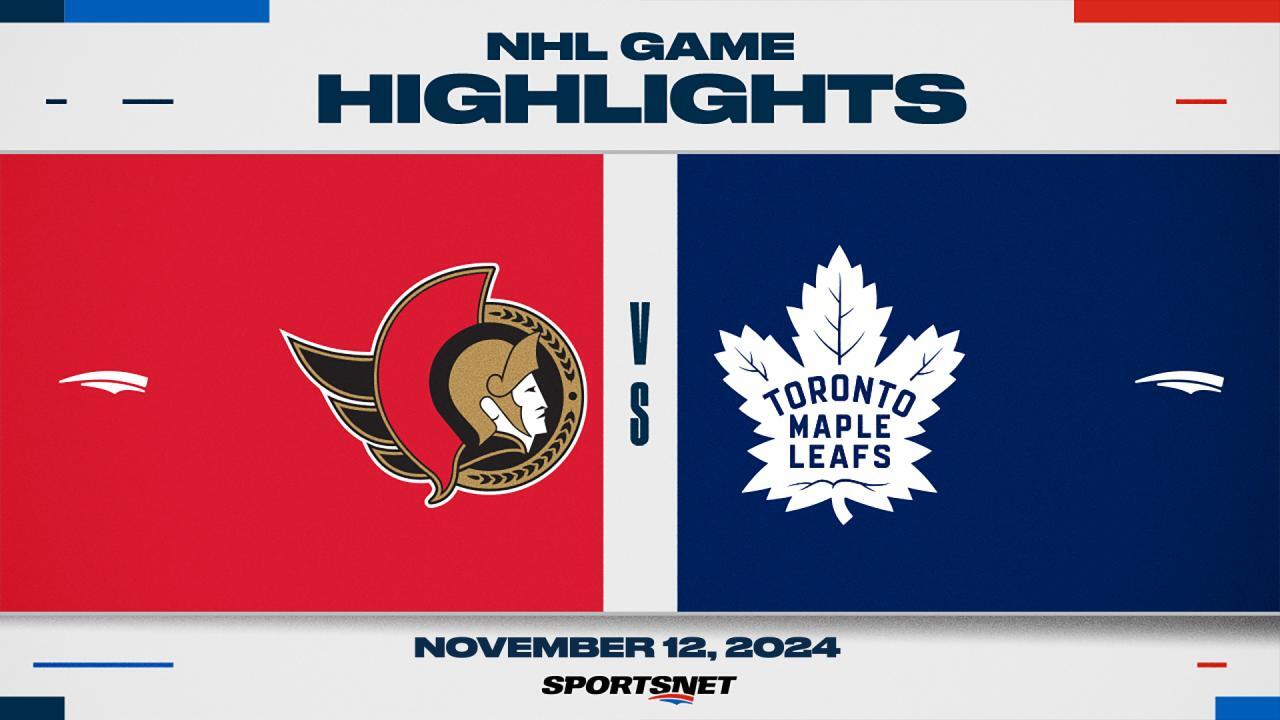 NHL Highlights: Senators 3, Maple Leafs 0