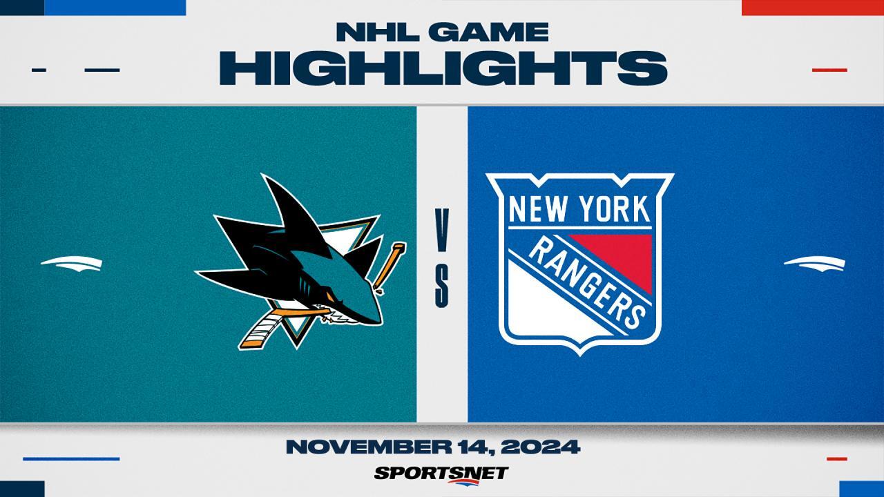 NHL Highlights: Rangers 3, Sharks 2