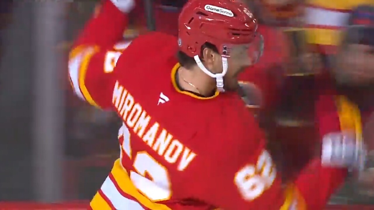 Flames’ Miromanov breaks the ice with first goal of season