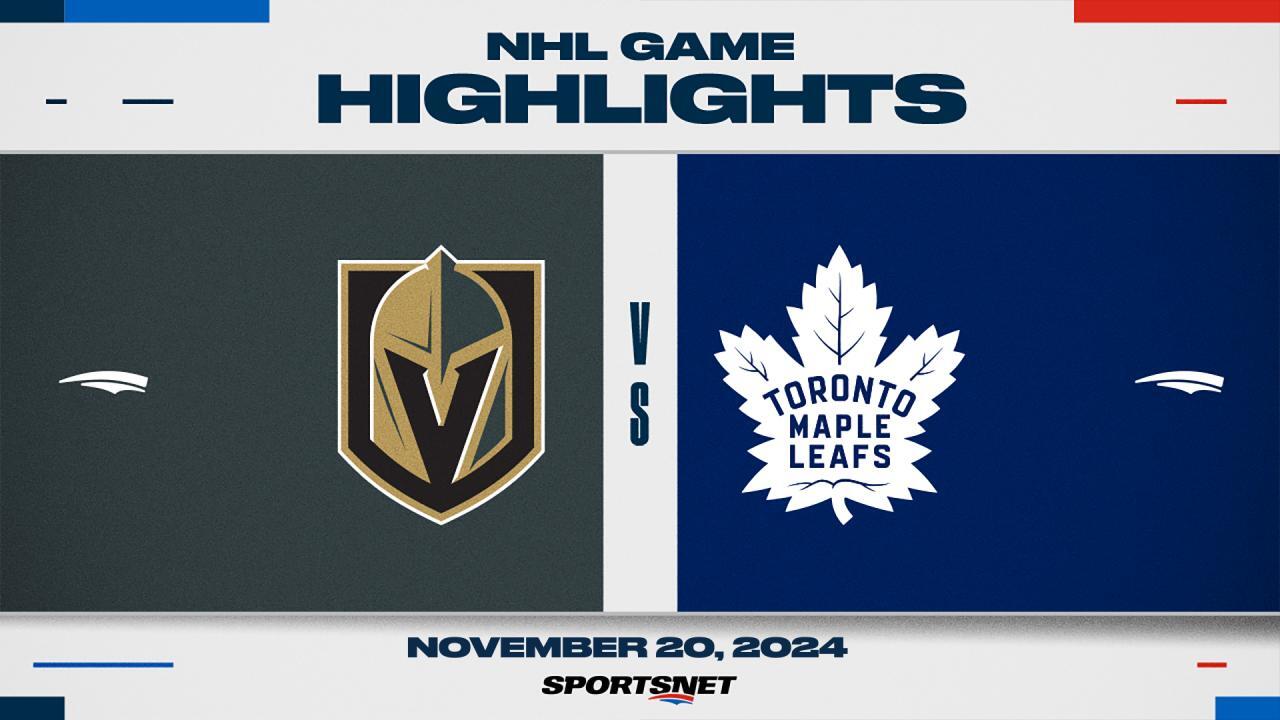 NHL Highlights: Maple Leafs 3, Golden Knights 0