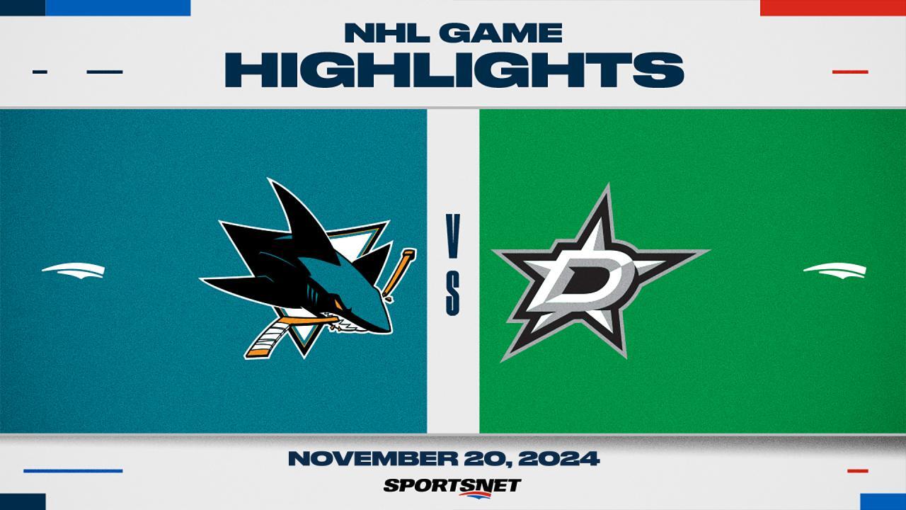 NHL Highlights: Stars 5, Sharks 2