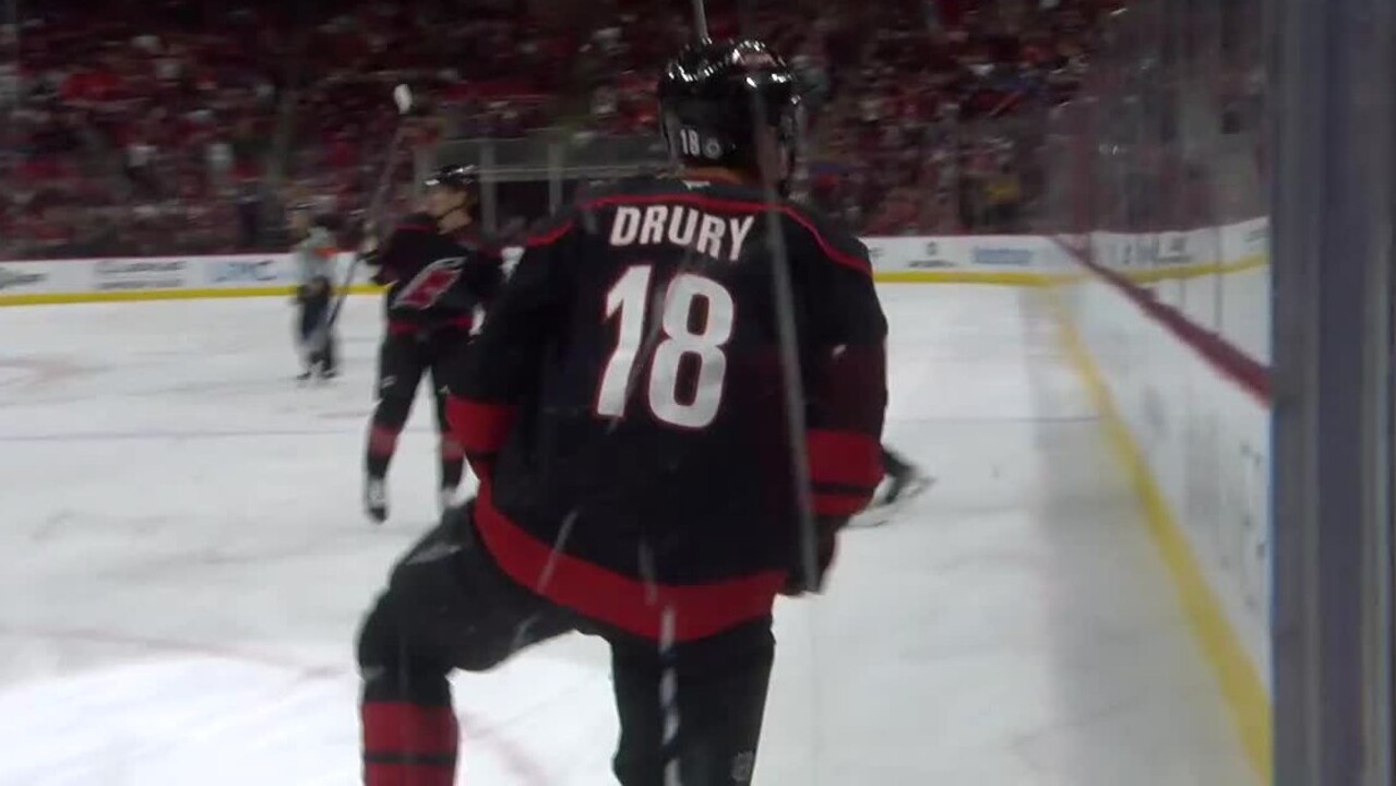 Hurricanes’ Drury wires short side beauty from impossible angle vs. Rangers