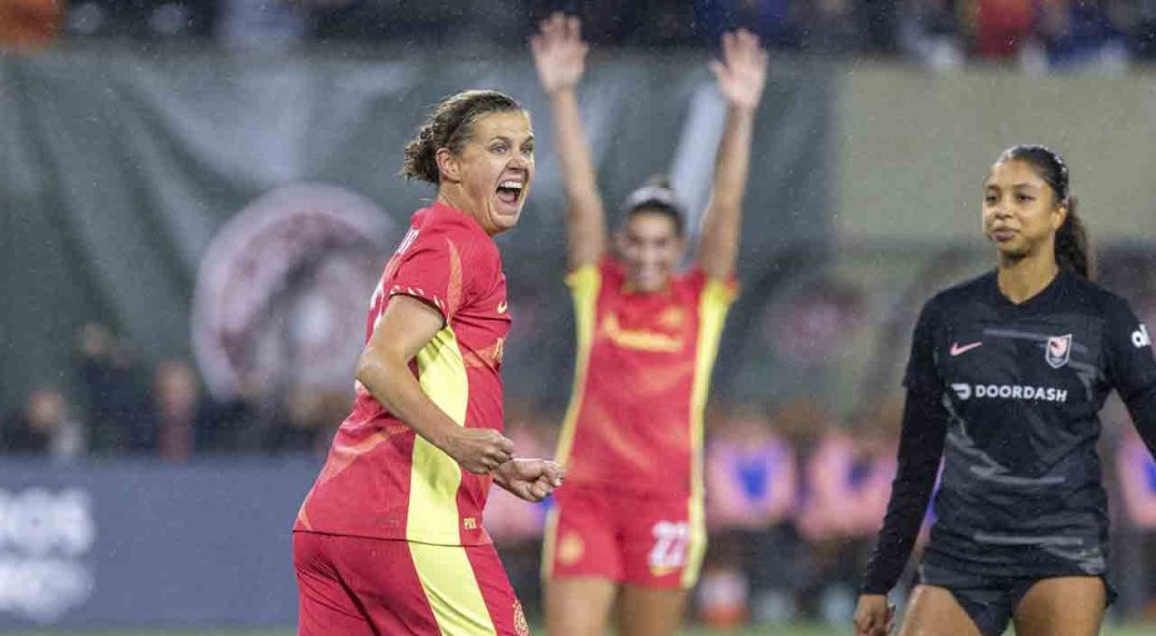 Christine Sinclair scores in her retirement match, Thorns down Angel City