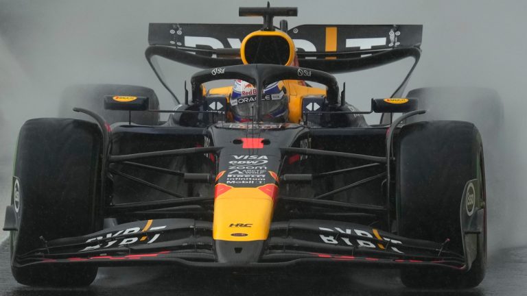 Max Verstappen, of Netherlands, steers his Red Bull during the Brazilian Formula One Grand Prix at the Interlagos race track in Sao Paulo, Sunday, Nov. 3, 2024. (Andre Penner/AP) 