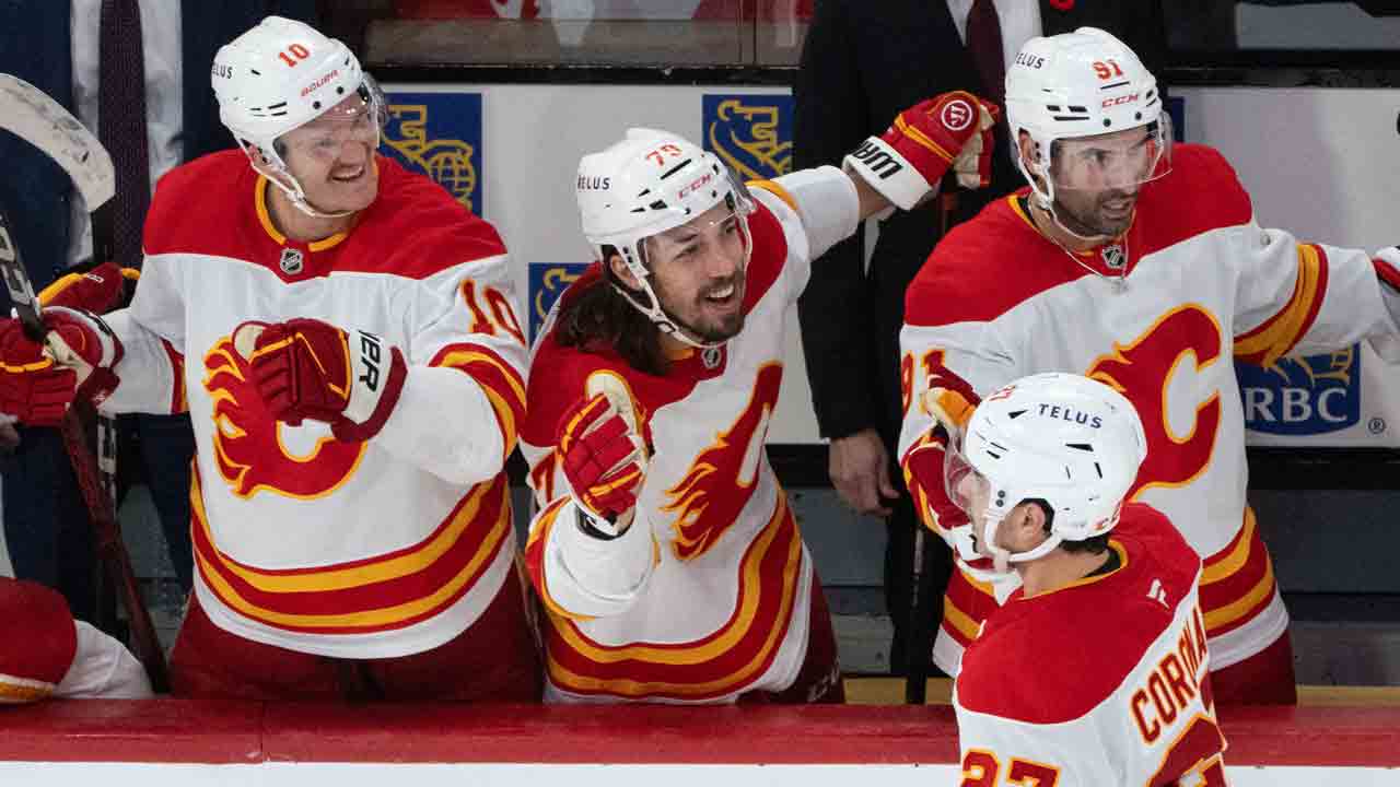 Coronato powers Flames to late comeback in OT win over Canadiens