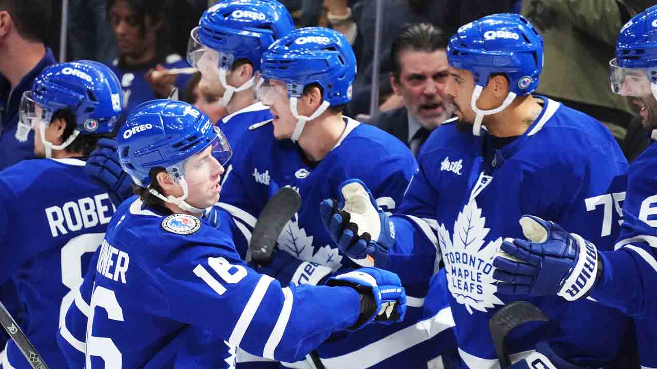 Mitch Marner powers Matthews-less Maple Leafs over Red Wings