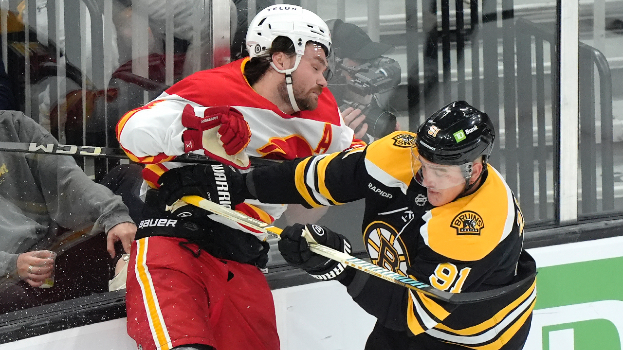 Flames fall to Bruins after Marchand scores OT winner