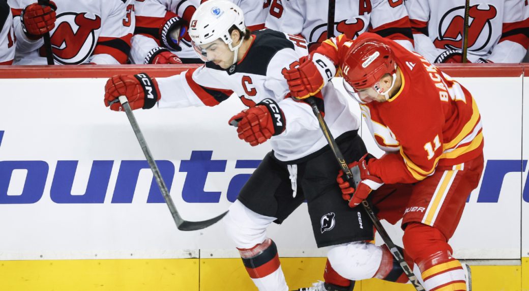 ‘Good to honour him’: Flames celebrate Backlund with meaningful win over Devils