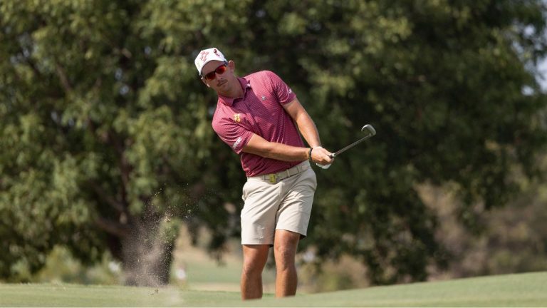 Lucas Herbert of Ripper GC hits his shot on the 17th hole during the final round of LIV Golf Team Championship Dallas at Maridoe Golf Club on Sunday, September 22, 2024 in Carrollton, Texas. (Photo by Katelyn Mulcahy/LIV Golf via AP)