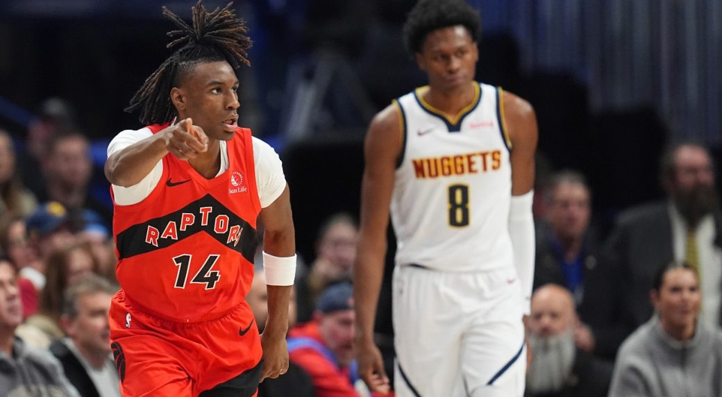 Raptors rookies Ja’Kobe Walter, Jonathan Mogbo exit game vs. Kings with injuries