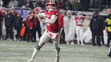 Rourke ties TD pass record as Indiana beats Purdue, awaits playoff fate