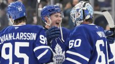 Minten, Grebenkin shine as Maple Leafs prevail through Knies injury