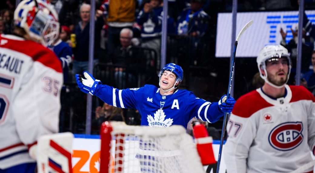 Maple Leafs Dominate Canadiens as Marner Extends Point Streak to Eight Games