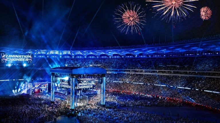 WWE's elimination chamber is shown in a handout. The WWE is returning to Toronto's Rogers Centre for the first time in more than two decades. (THE CANADIAN PRESS/HO-WWE)